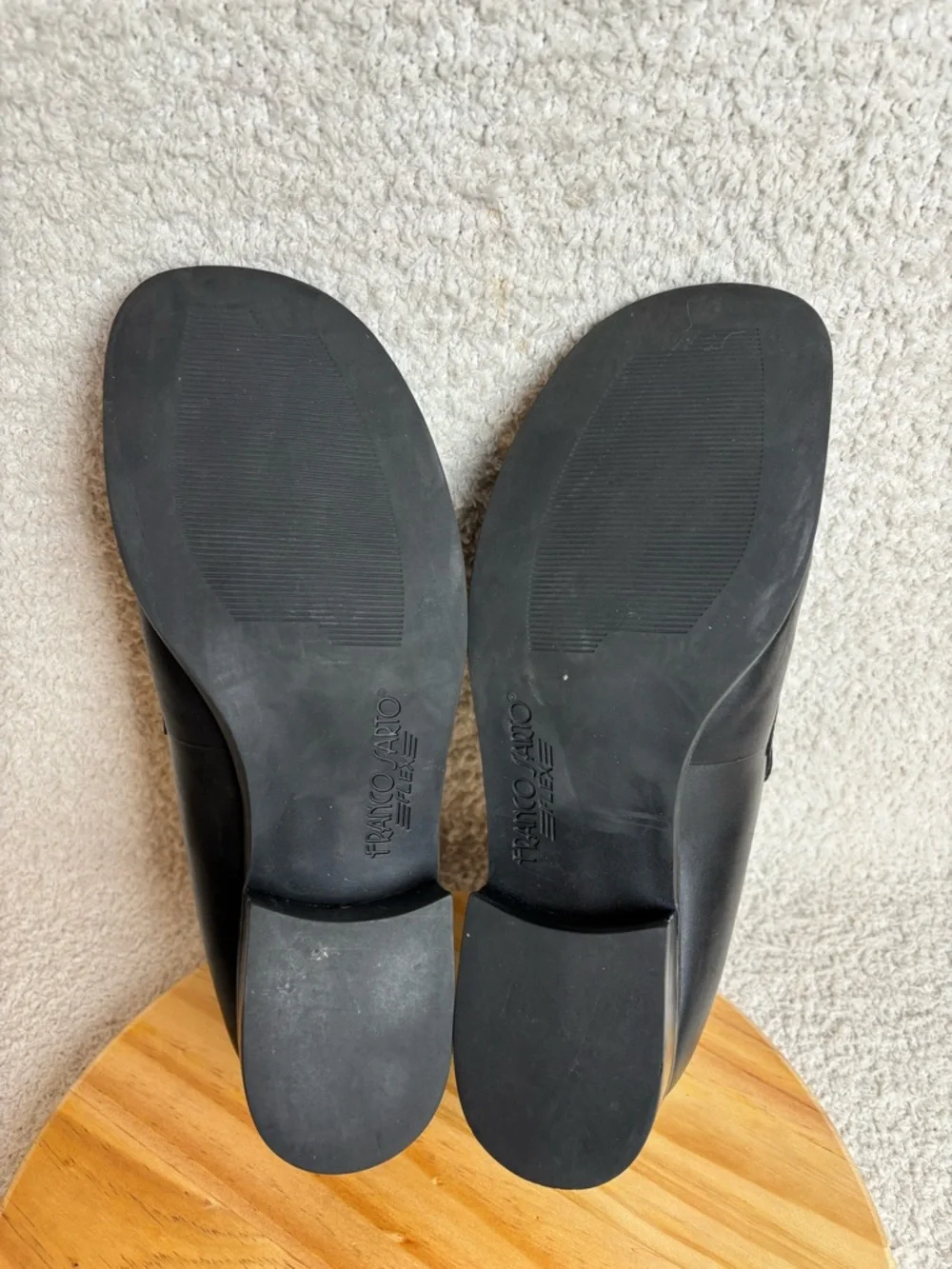 Franco Sarto Flex Shoes Womens 9.5M Bocca Slip On Square Toe Loafers in Black